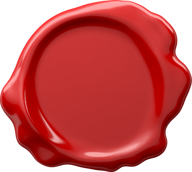 Red wax seal